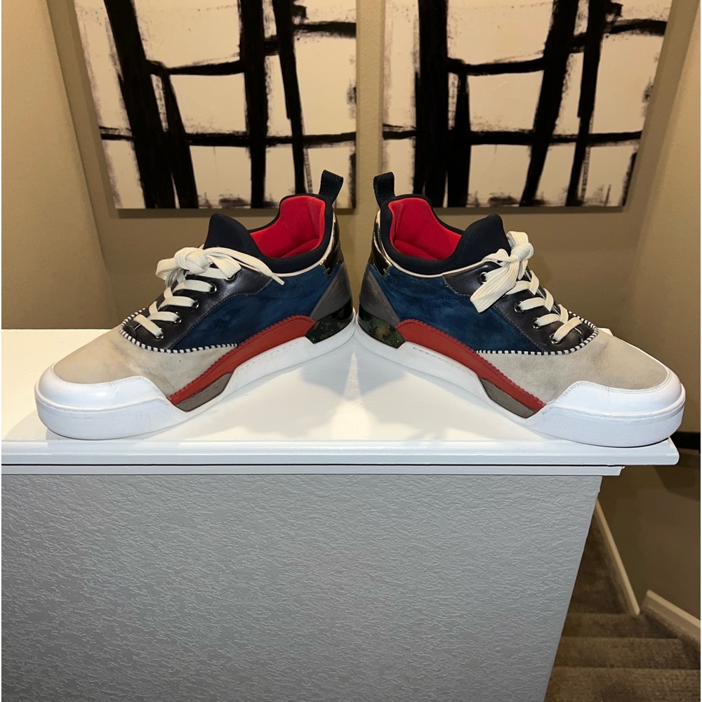 Christian Louboutin Aurelian Mixed Media Milticolor Sneakers Size 42